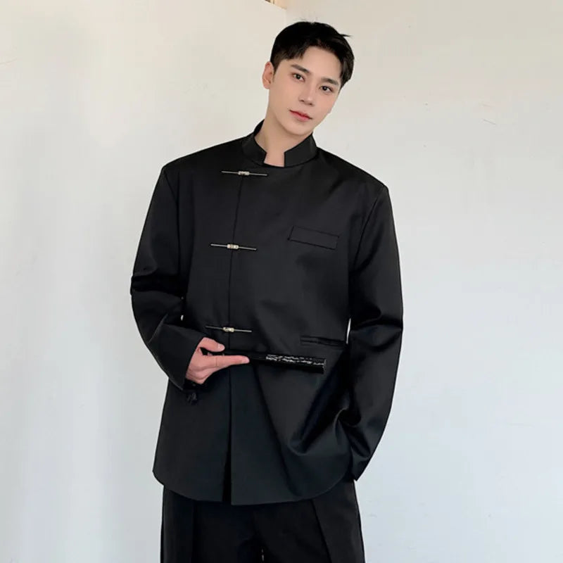 Men's Suit Coat New Korean Solid Color Casual Design Single Breasted Blazers Stylish Male Handsome Clothing Spring 9W1579