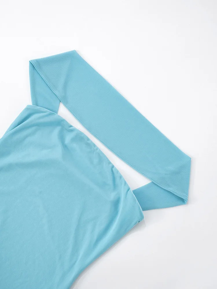 Off-shoulder Strapless Sexy Maxi Dress Women Gown Fashion  Sleeveless Backless High Waist Split Club Party Long Dress