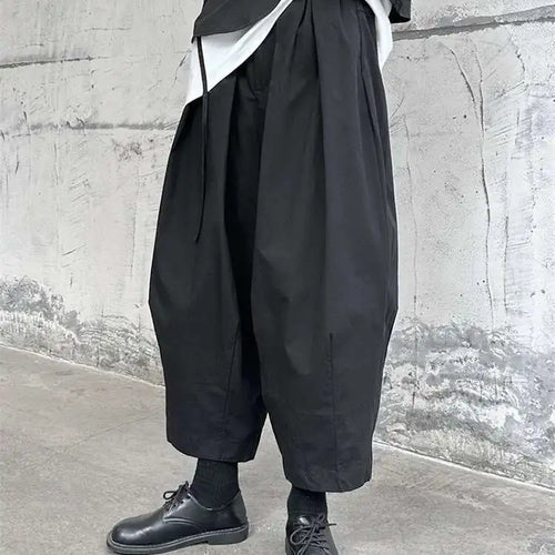 Load image into Gallery viewer, High Elastic Waist Black Pleated Long Wide Leg Pants New Loose Fit Trousers Women Fashion Tide Spring Autumn 2025 1DF9659
