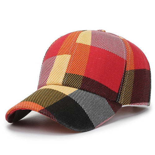 Load image into Gallery viewer, Spring Summer Women Men Plaid Baseball Caps Outdoor Cool Lady Male Sun Cap Hat For Women Men Fashion
