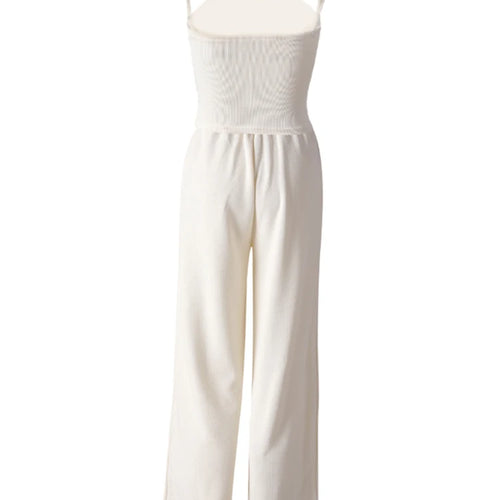 Load image into Gallery viewer, Beige Irregular Tank Top Brief Wide Leg Pants Two Piece Suit New Sleeveless Women Fashion Tide Spring Summer 2025 CPG3157
