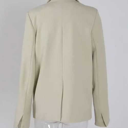 Load image into Gallery viewer, Women Apricot Striped Color-block Elegant Blazer New Lapel Long Sleeve Jacket Fashion Tide Spring Autumn 2025 CPG1175
