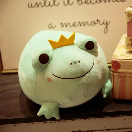 Load image into Gallery viewer, 1pc 35cm kawaii Animal Frog Plush Toys Cartoon Stuffed Soft Crown Frog Pillow Back Sofa Cushion for Girls Kids Birthday Gifts
