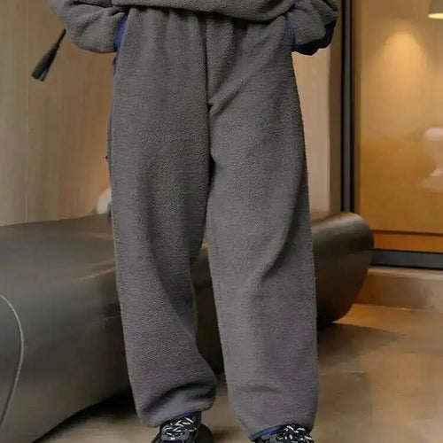 Load image into Gallery viewer, High Elastic Waist Gray Brief Thick Long Wide Leg Pants New Loose Fit Trousers Women Fashion Autumn Winter 2025 1DH1187
