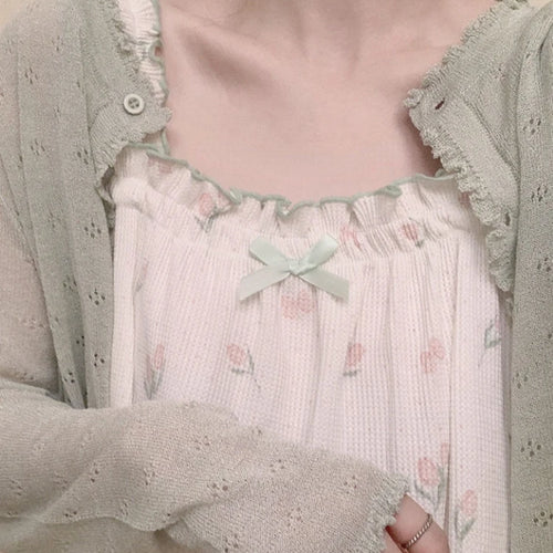 Load image into Gallery viewer, Women Summer Sun Protection Coat Lace Hollow Cardigan Lolita Female Blouse Tops Covers Blusa Y2K Korean All Match 2025
