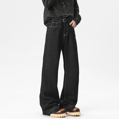 Load image into Gallery viewer, Men's Baggy New American High Steet Solid Color Decoration Straight Leg Trousers Spring Casual Male Trendy 2025 9W1539
