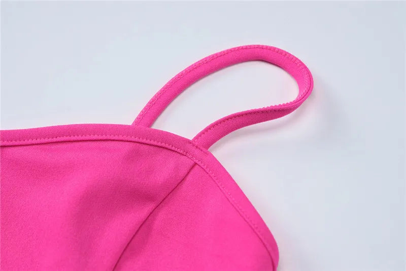 Patchwork Spaghetti Strap Maxi Dress For Women Color Contrast Slipdress Ladies Sleeveless Backless Loose Long Dress