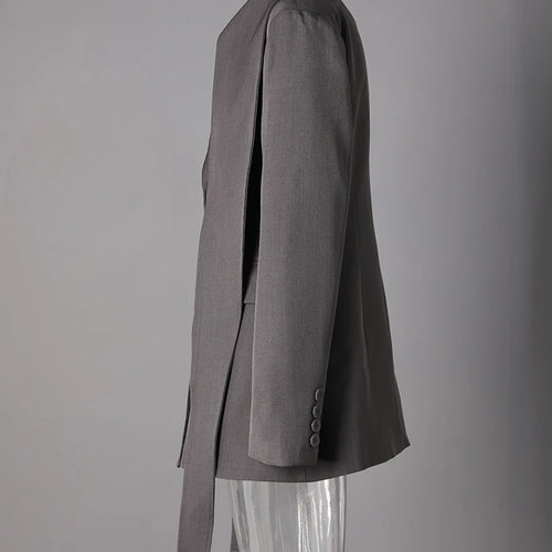 Load image into Gallery viewer, Women Red Double Breasted Ribbon Elegant Blazer New Lapel Long Sleeve Jacket Fashion Tide Spring Autumn 2025 CPDB326
