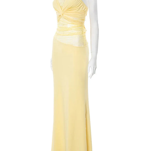 Load image into Gallery viewer, Off-shoulder Backless Sexy Maxi Dress Women Gown Fashion Patchwork See Through Lace Sleeveless Beach Long Dress 2025
