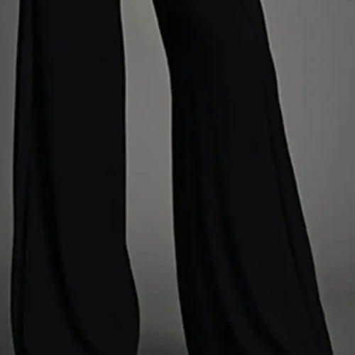 Load image into Gallery viewer, Women&#39;s Black Business Pants Spring Summer High-Waisted Flared Casual Trousers Urban Office Lady Pant
