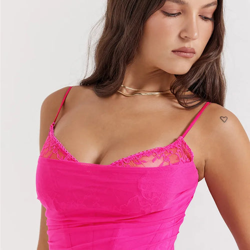 Load image into Gallery viewer, Elegant Spaghetti Strap Backless Sexy Maxi Dress For Women Fashion Two Layer Mesh Sleeveless Bodycon Club Party Dress
