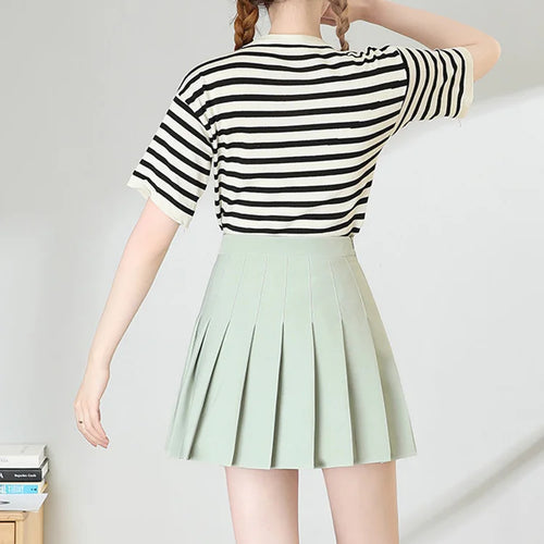 Load image into Gallery viewer, Brown Skirt Ladies 2025 Summer Clothes Women&#39;s High Waist Harajuku Korean Style Black Mini Pleated Skirt For School Girl Uniform
