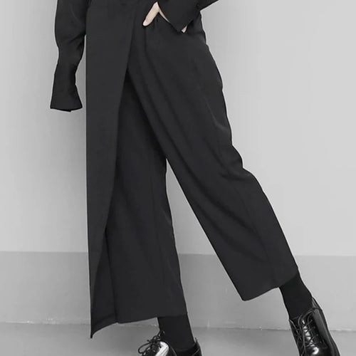 Load image into Gallery viewer, High Elastic Waist Black Irregular Spliced Button Harem Pants New Trousers Women Fashion Tide Spring Autumn 2025 1S430
