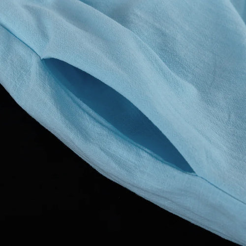 Load image into Gallery viewer, Short Puff Sleeve Maxi Dress For Women Fashion Autumn New Blue V Neck Loose Basic Casual Long Dress Elegant Gown
