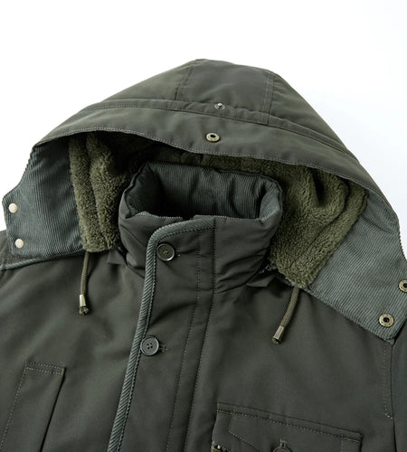 Men Detachable Hooded Parka Fleece Jacket Parkas Men Casual Brand Windproof Parka Coats Outwear Men Autumn Winter Thick Warm