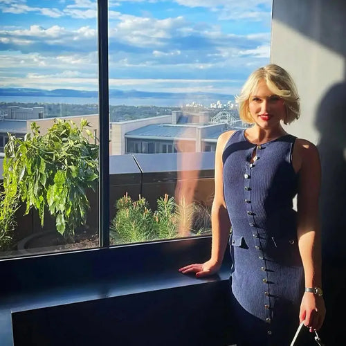 Load image into Gallery viewer, Elegant Sleeveless Sweater Knitted Button Long Dress Women Split Fit Fashion Street Female Vesidos 2024 Summer New Dress
