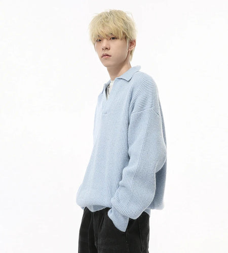 Niche Design Men's Sweaters Casual Knitiing V-neck Sequins Menswear Solid Color Loose Pullover Male Tops Stylish 9C8891