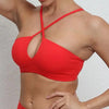 hollow bra red