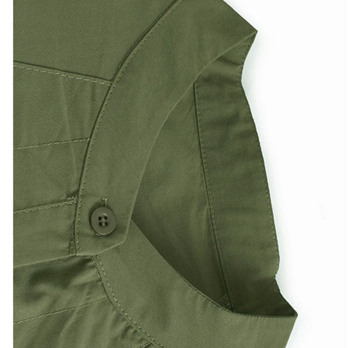 Load image into Gallery viewer, Women Green Big Size Elegant Knee-Length Shirt Dress New Stand Collar Long Sleeve Fashion Tide Spring Autumn 2025 1DJ0928
