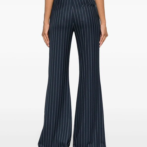 Load image into Gallery viewer, Colorblock Stripe Casual Pant For Women High Waist Spliced Pocket Slimming Minimalist Long Pant Female Fashion New
