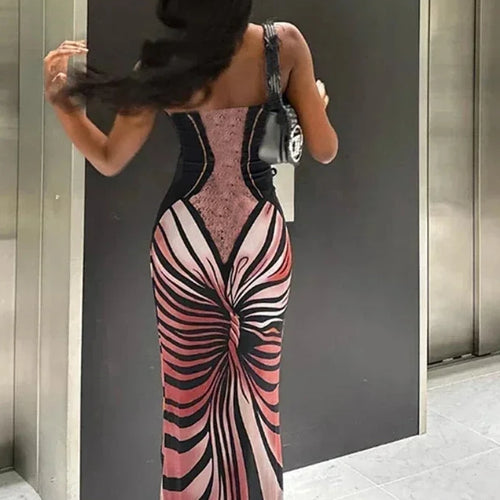 Load image into Gallery viewer, 3d Printed High Split Long Dresses Sexy Party Night Club Outfits for Women Clothing 2024 Fashion Tube Dress C85-BH21
