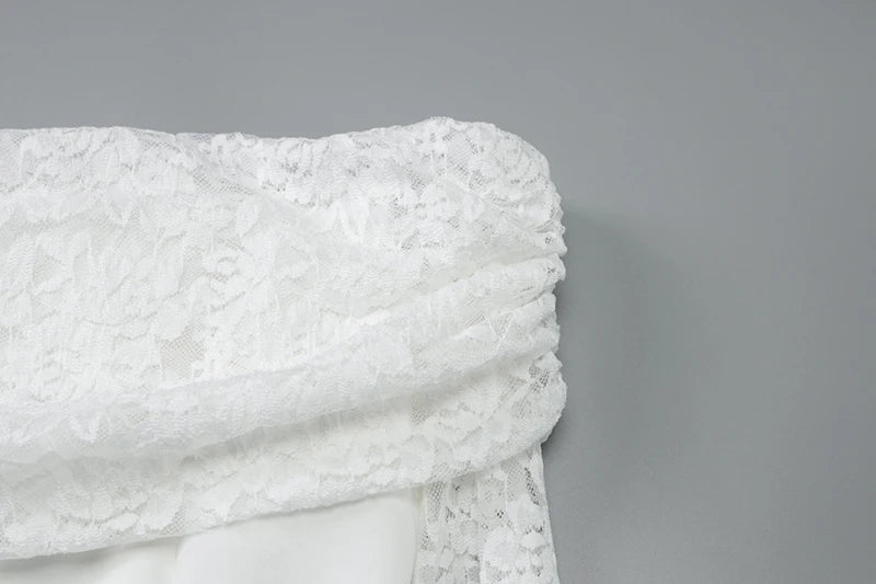 Off-shoulder Long Sleeve Sexy Mini Dress For Women Robe Strapless Backless High Waist A-line Elegant Club Party Dress