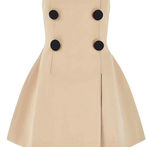 Load image into Gallery viewer, Off-shoulder Strapless Sexy Mini Dress For Women Khaki Fashion High Waist Backless Sleeveless Club Party Dress Elegant
