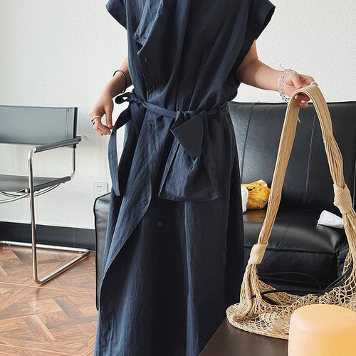 Load image into Gallery viewer, Women  Beige Ruffles Big Size Elelgant Long Dress New Stand Collar Short Sleeve Fashion Tide Spring Summer 2025 1DJ1406
