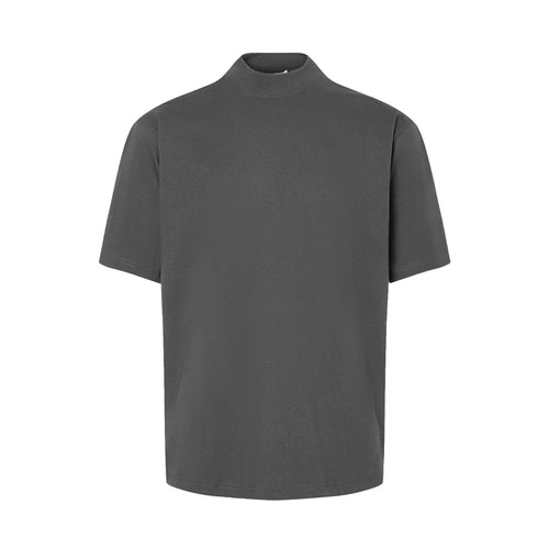 Load image into Gallery viewer, Turtleneck Men's Short Sleeve T-shirts New American Loose Clean Fit Design Solid Color Pullover Male Clothing 9W1456
