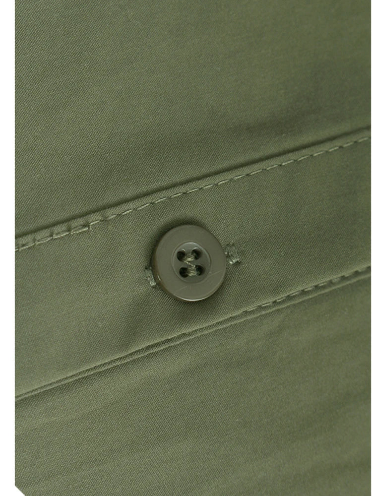 Women Green Big Size Elegant Knee-Length Shirt Dress New Stand Collar Long Sleeve Fashion Tide Spring Autumn 2025 1DJ0928