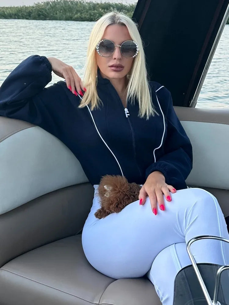 Fashion Autumn/Winter New 2025 Stretch Tight Jumpsuit Women Zipper Long Sleeve Casual Jumpsuit Outdoor Sports Rompers