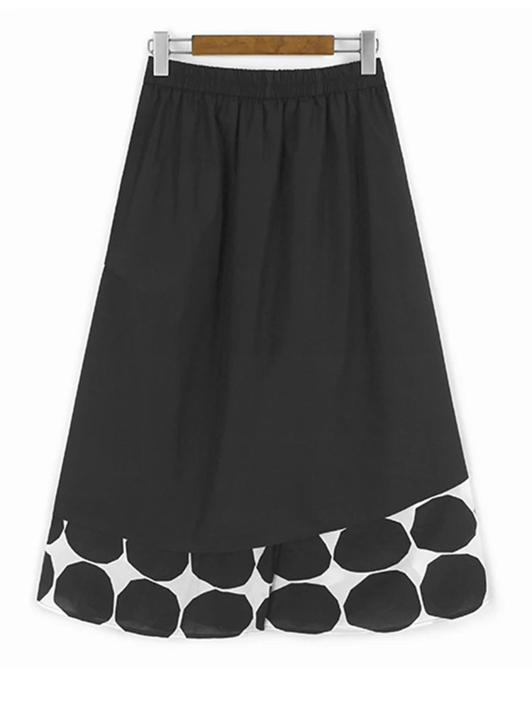 Big Size Black Dot Vest Wide Leg Pants Two Piece Suit New V-Neck Sleeveless Women Fashion Tide Spring Autumn 2025 1DJ1105