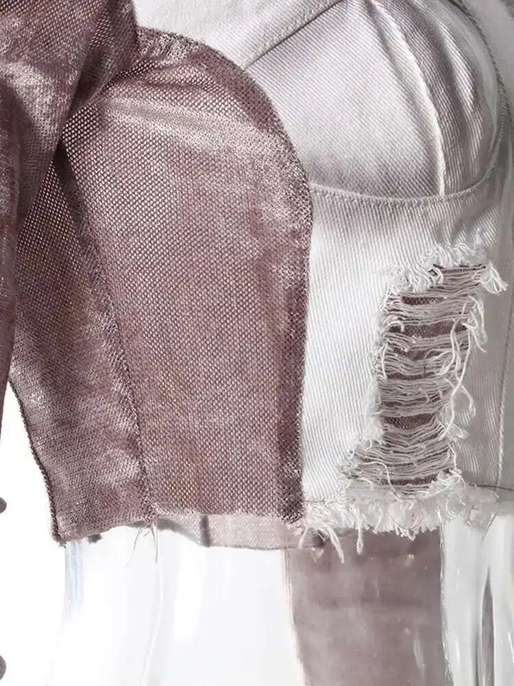 Velvet Denim T-shirt Half-body Skirt Two Pieces Suit New Slash Neck Long Sleeve Women Fashion Spring Autumn 2025 7AB6039