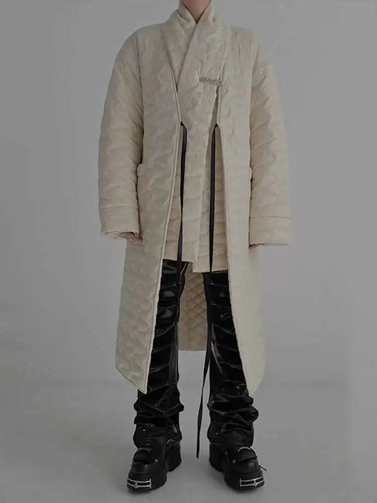 Apricot Scarf Big Size Hooded Cotton-padded Coat Long Sleeve Women Parkas Fashion Tide New Autumn Winter 2025 CP17590