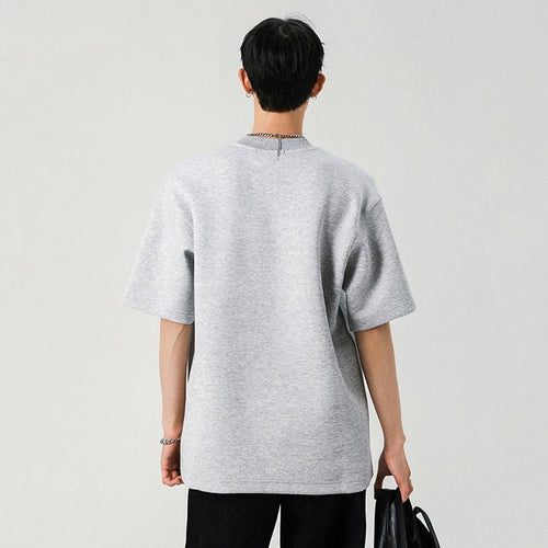 Load image into Gallery viewer, Male T-shirts Short Sleeve Embroidery Letter Printing Trendy Solid Color O-neck Stylish New Summer Men&#39;s Clothing 9W1937
