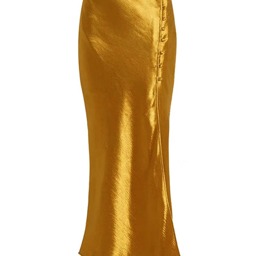 Load image into Gallery viewer, Split Minimalist Skirts For Women High Waist Patchwork Zipper Elegant Temeprament Summer Skirt Female Fashion
