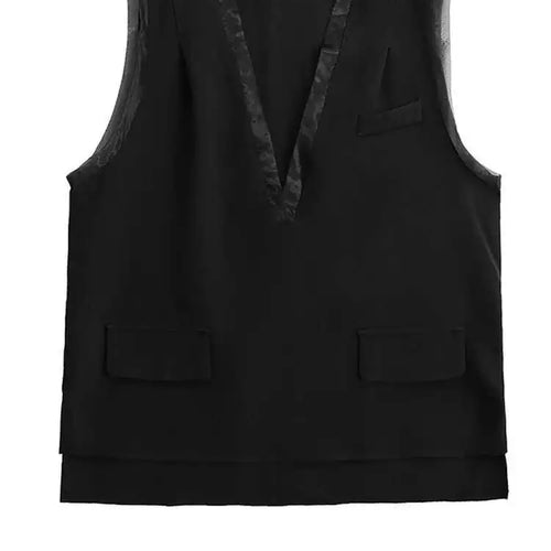 Load image into Gallery viewer, Black Big Size Vest Pleated Skirt Two Pieces Suit New V-Neck Sleeveless Women Fashion Tide Spring Autumn 2025 1DJ0261
