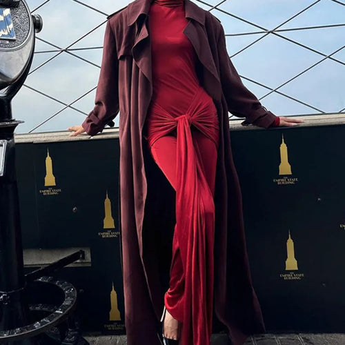 Load image into Gallery viewer, Turtleneck Long Sleeve Maxi Dress For Women Fashion Irregular Bodycon Long Dress Femme Temperament Evening Dress
