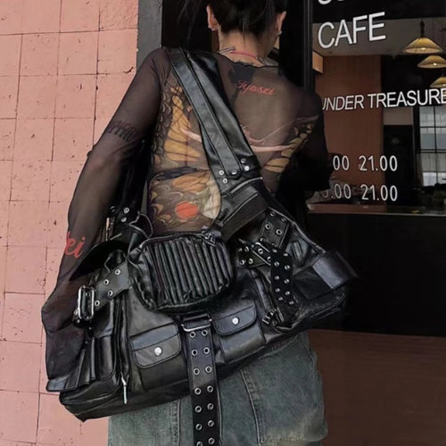 Load image into Gallery viewer, Personality Butterfly Print Long Sleeve T-Shirt See Through Fashion Y2k Aesthetic Slim Crop Top Vintage Sexy Gauze Harajuku Tees
