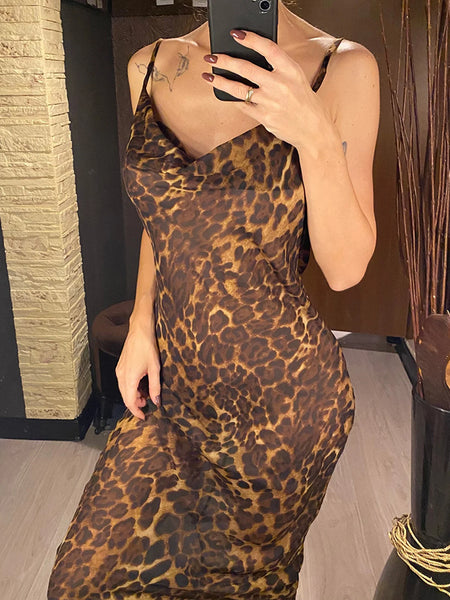 S - XL New Sexy Leopard Printed Backless Tunic Beach Cover Up Cover-ups Long Beach Dress Beach Wear Beachwear Female Women V4895