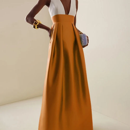 Load image into Gallery viewer, Women&#39;s Elegant Evening Cocktail Maxi Dresses 2025 High Waisted Deep V-Neck Sexy Dress for Woman Party Wedding Guest
