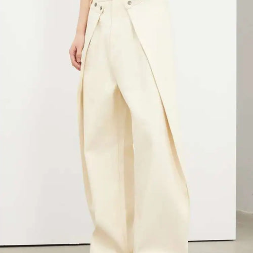 Load image into Gallery viewer, High Waist Black Pleated Button Long Wide Leg Pants New Loose Fit Trousers Women Fashion Tide Spring Autumn 2025 1DF8330
