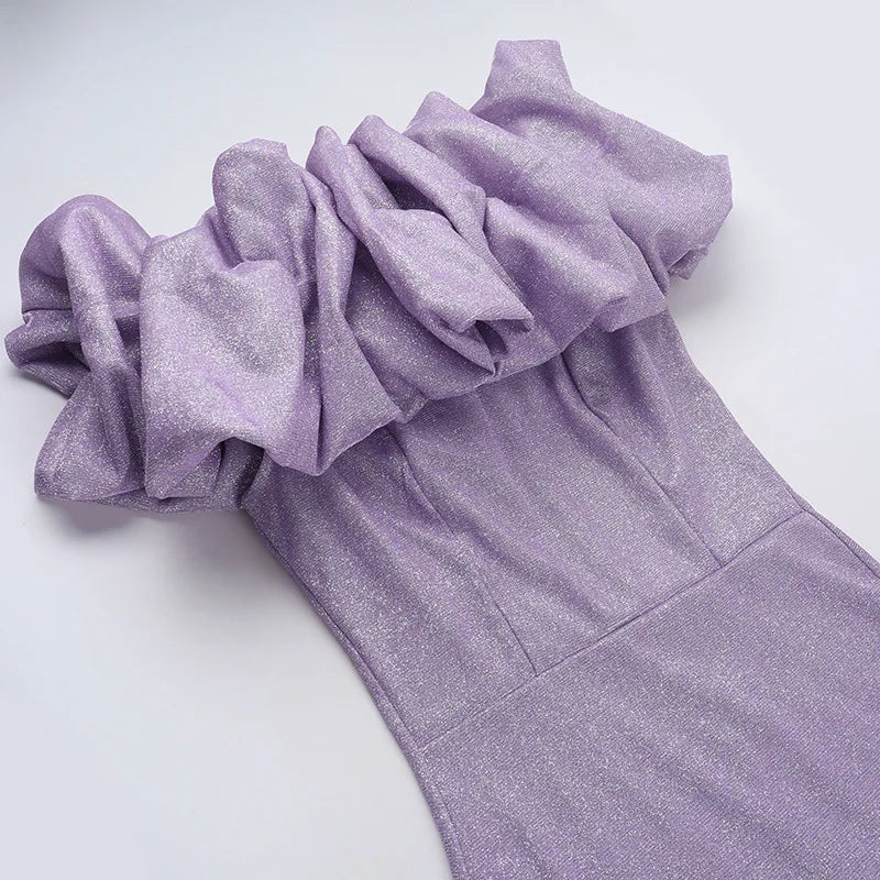 Sexy Off- Shoulder Sleeveless Sparkling Strapless Mini Dress Women Solid Fashion High Waist Birthday Party Dress New