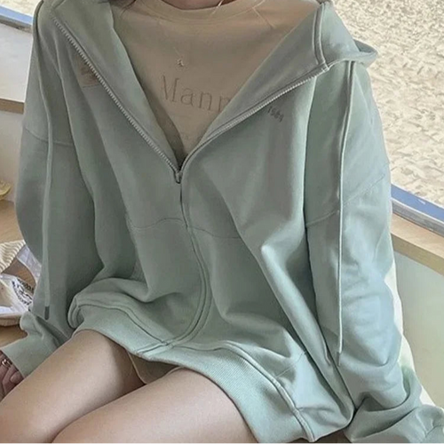 Load image into Gallery viewer, Fashion Hoodies Wome Clothing Zipper Hooded Oversized Jackets 2023 Ropa Mujer Vintage Casual Japanese Sweatshirts Y2k Tops 7k391
