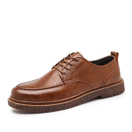 Load image into Gallery viewer, Leather Shoes Luxury Breathable Men&#39;s Business Fashion Casual Ventilate Split Leather Comfortable Working Office Shoes
