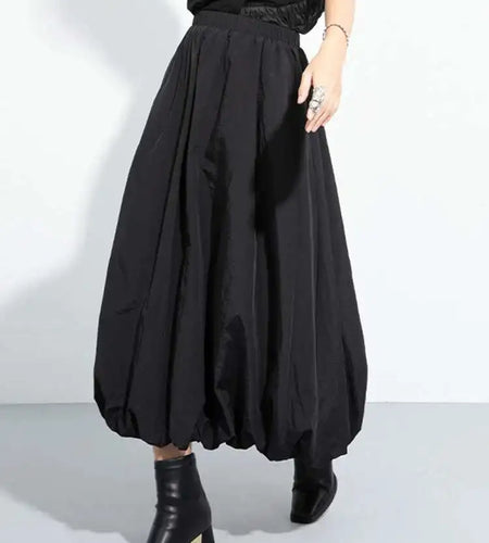 High Elastic Waist Black Brief Pocket Long Elegant Bud Half-body Skirt Women Fashion Tide New Spring Autumn 2025 1DH7170