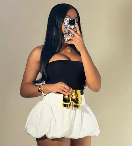 Ball Gown Skirts Women Y2K Hottie 2025 Summer Trend Midnight Waistband Miniskirts Birthday Streetwear Wild Bottoms