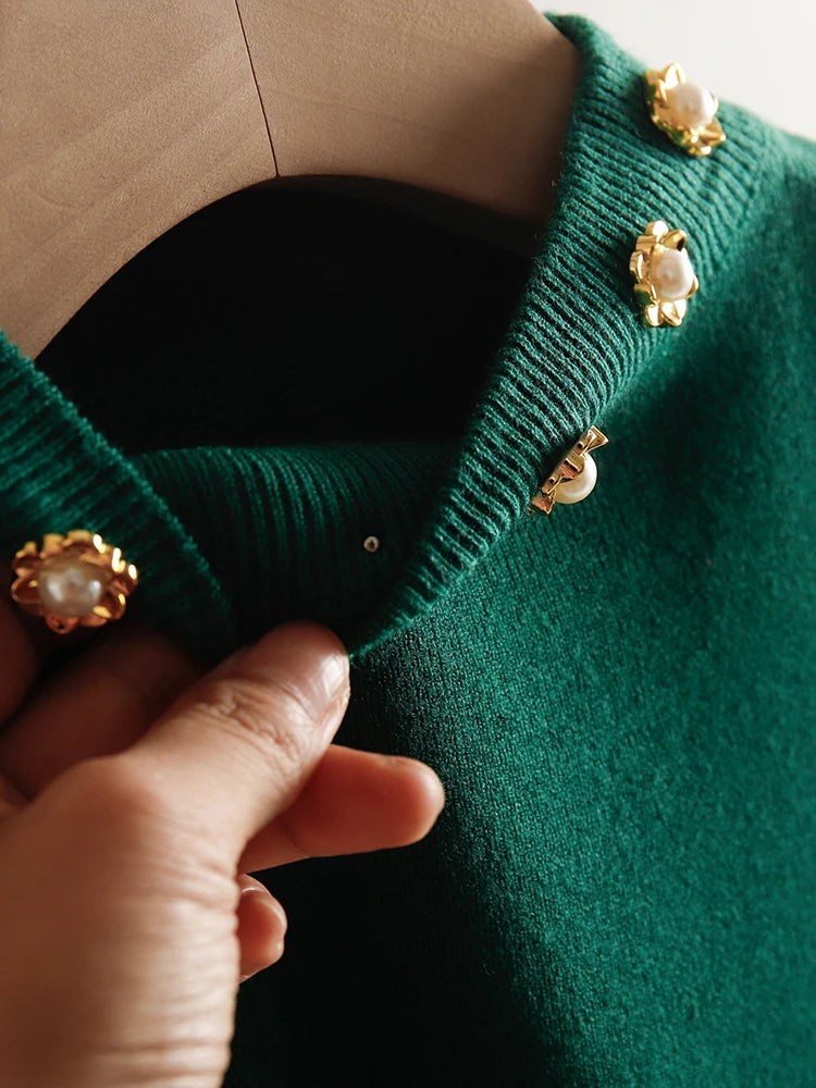 Spring Bottoming Shirt Sleeveless Vest Waistcoat Camisole Inner Suit Beaded Sweaters Half TurtleneckKnitwear Tops B-035