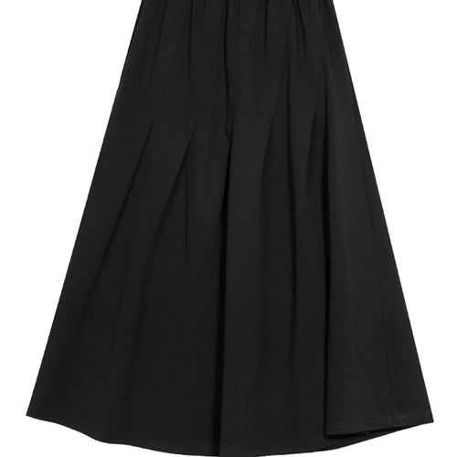 Load image into Gallery viewer, High Elastic Waist Black Brief Pleated Spliced A-line Half-body Skirt Women Fashion Tide New Spring Autumn 2025 1DJ0965
