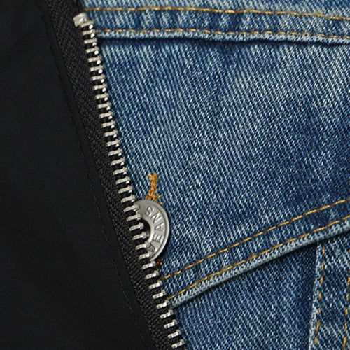 Load image into Gallery viewer, Loose Fit Blue Denim Color-block Big Size Jacket New Lapel Long Sleeve Women Coat Fashion Tide Spring Autumn 2025 1DF1519
